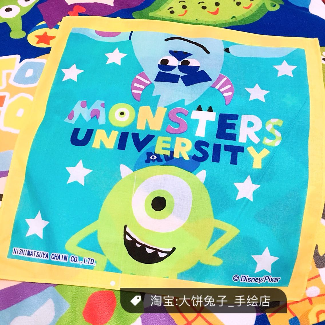 怪兽大学 毛怪苏利文 大眼仔 方巾 手绢 手帕 口水巾在类目 服饰配件/皮带/帽子/围巾, 手帕中 - 来自Buy2taobao.com提供专业的淘宝代购服务