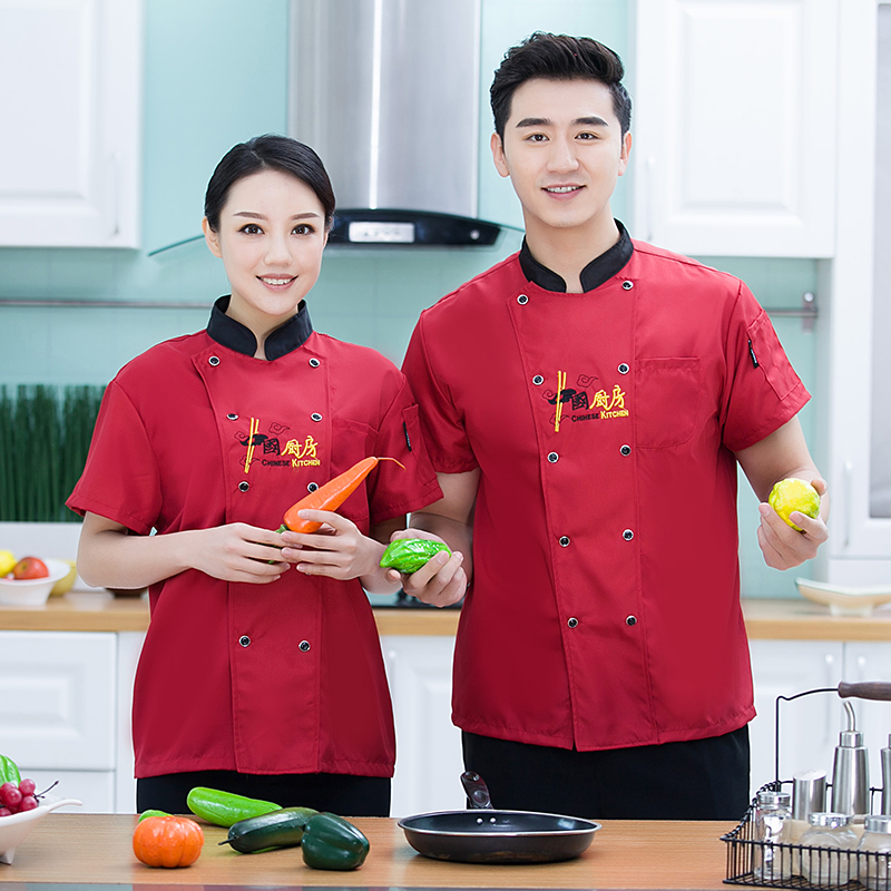 W104饭店厨师服 厨师工作服制服 短袖夏季 火锅店厨师制服|msdalam kategori Pakaian Lelaki, menetapkan, seragam Tooling - dari Buy2taobao.com untuk memberikan perkhidmatan ejen Taobao profesional membeli