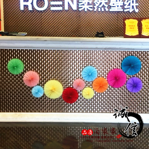 15cm Paper Fan Flower ball Wedding celebration birthday Showcase kindergarten Festival wedding arrangement decorate Jacquard Fan Pendantsin the Festive supplies/Gift , Garland category - from Buy2taobao.com to provide professional Taobao agent buy service