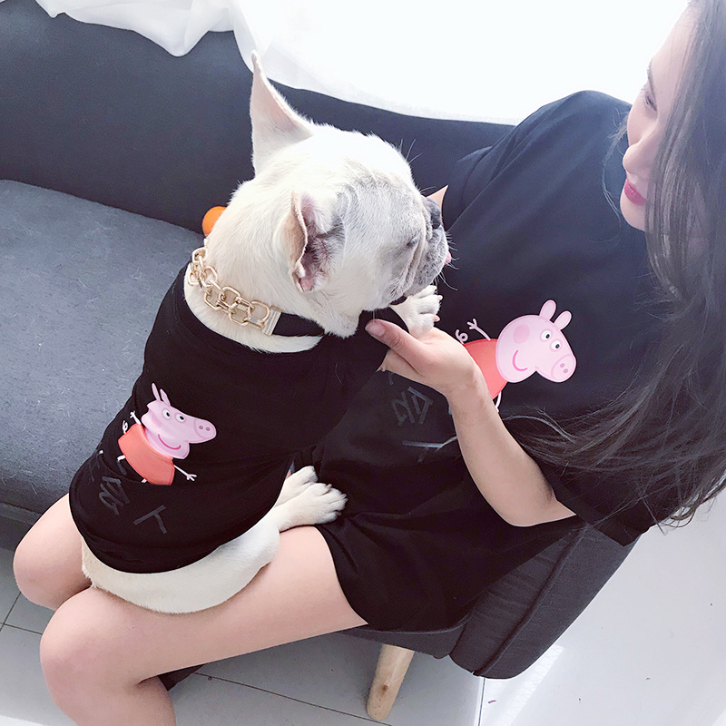 春夏季薄款卡通印花亲子装狗狗雪纳瑞法斗巴哥泰迪宠物衣服潮牌|ruв категории животное/Животное питание и принадлежностей, одежды и аксессуаров для домашних животных, домашний костюм/плащ - от Buy2taobao.com для оказания профессиональной услуги покупки агента Taobao