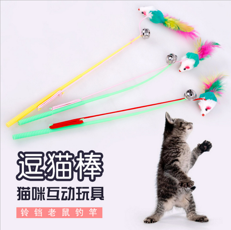 Small bell Feather Cat teaser stick Pet cat Toys Rabbit's hair Cat teaser stick classic style Funny cat rat rodsin the Pet/Pet food and supplies , Cat/Dog Toys , Funny cat stick category - from Buy2taobao.com to provide professional Taobao agent buy service