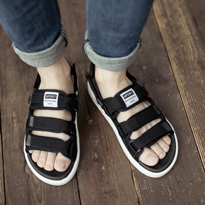 Sandals male summer 2019 new pattern British style Word tow non-slip Beach shoes Trend Korean Edition Dual use slipperin the Men's Shoes, Sandals category - from Buy2taobao.com to provide professional Taobao agent buy service