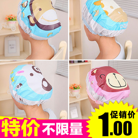 Meng Department lovely Cartoon take a shower Shower cap Lampblack thickening Waterproof shower cap Hair adult lady Bathing capin the Family/Personal Cleaning Tools , Personal care cleaning appliances , Shower cap category - from Buy2taobao.com to provide professional Taobao agent buy service