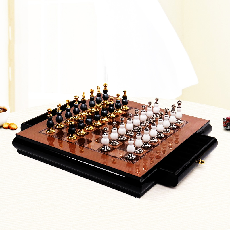 钢琴国际象棋盘软装饰摆件锌合金棋子客厅摆件工艺品乔迁礼品促销|ruв категории Домашний быт, украшения - от Buy2taobao.com для оказания профессиональной услуги покупки агента Taobao