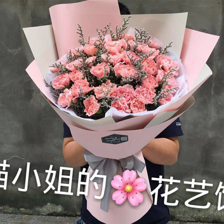 33支康乃馨情人草贵阳鲜花速递送妈妈生日鲜花看望健康鲜花|msdalam kategori penghantaran bunga/bunga simulasi/tumbuhan berkebun, penghantaran bunga (bandar) - dari Buy2taobao.com untuk memberikan perkhidmatan ejen Taobao profesional membeli