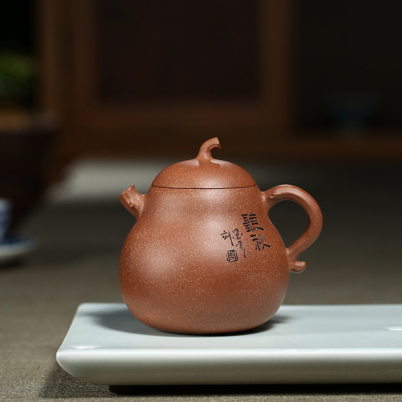 紫金轩 宜兴正品紫砂茶壶名家纯全手工茶具原矿仿生器段泥金瓜壶在类目 餐饮具, 茶具, 茶壶中 - 来自Buy2taobao.com提供专业的淘宝代购服务