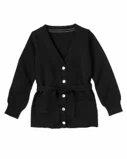 现货GYMBOREE金宝贝有腰带纯黑色/<em>大红色</em>毛