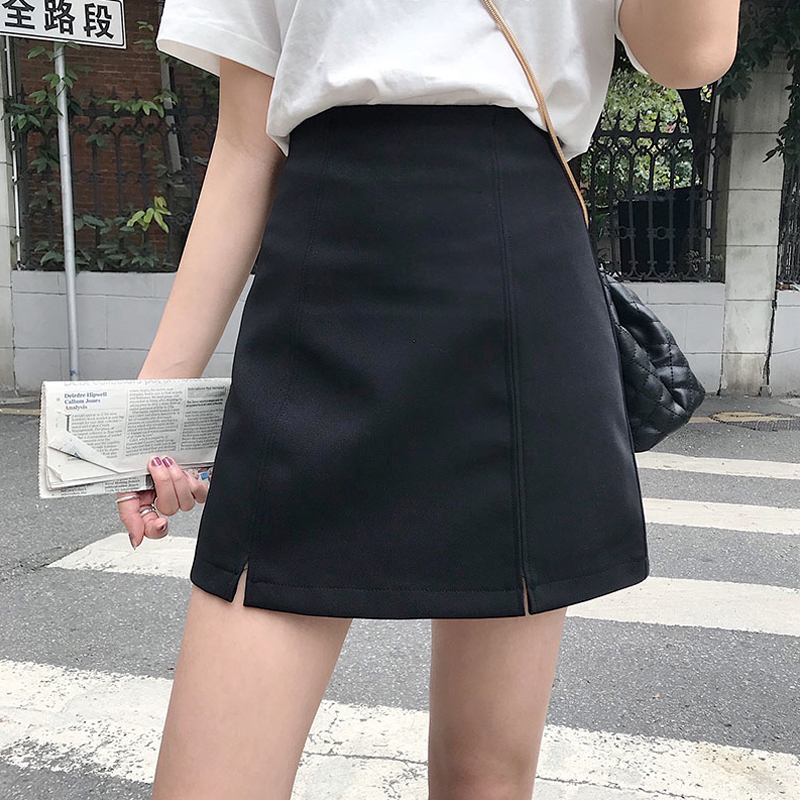 ins超火的半身裙女春秋2019新款裙子高腰黑色包臀裙百搭A字裙短裙|ruв категории Женская одежда, юбка - от Buy2taobao.com для оказания профессиональной услуги покупки агента Taobao