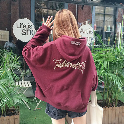 秋冬女装韩版学生宽松上衣百搭两面穿加绒连帽