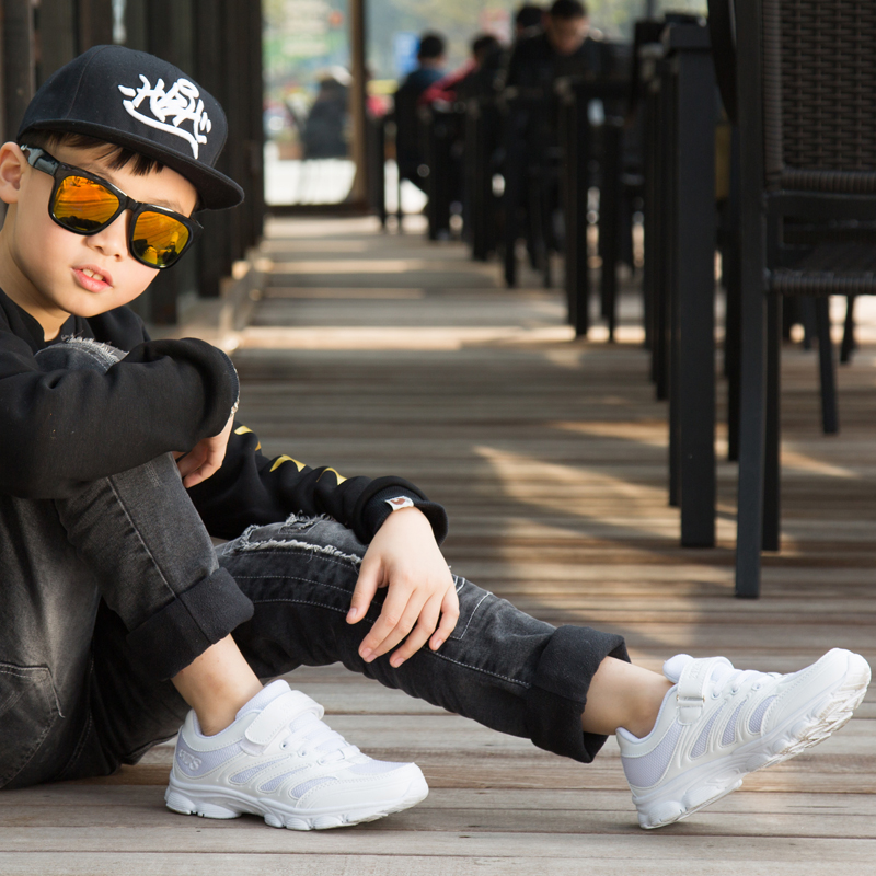2017 spring and autumn Net surface ventilation Boy Student shoes Pure white gym shoes girl children Gym shoes Sports shoes wear-resistingin the Shoes/Baby Shoes/Parent-child shoes , Sports shoes category - from Buy2taobao.com to provide professional Taobao agent buy service