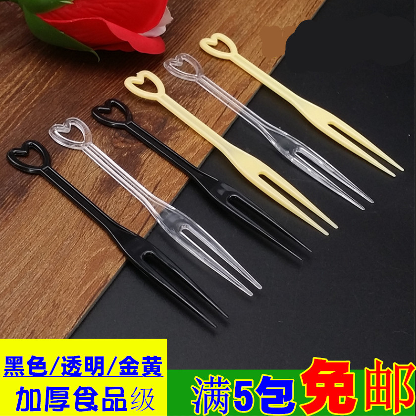 黑色水果叉/一次性心形叉/塑料小叉子/两齿叉/黑叉子免邮在类目 餐饮具, 餐具, 水果叉/水果签中 - 来自Buy2taobao.com提供专业的淘宝代购服务