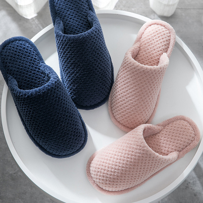 棉拖鞋女冬季居家室内家用厚底情侣防滑软底保暖毛毛线月子拖鞋男