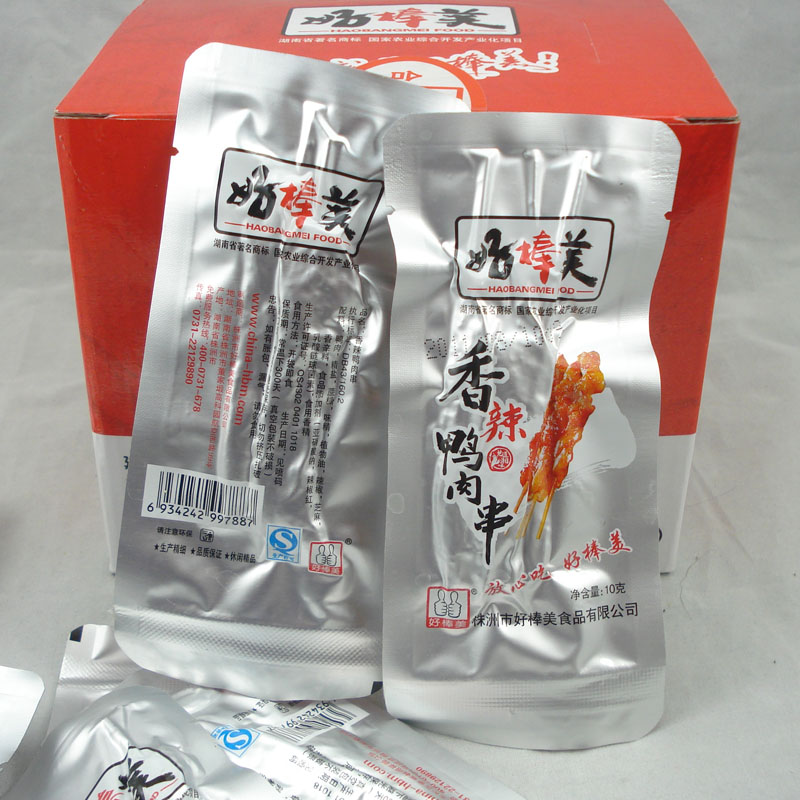 好棒美香辣鸭肉串 整盒30包 放心吃 湖南特产_