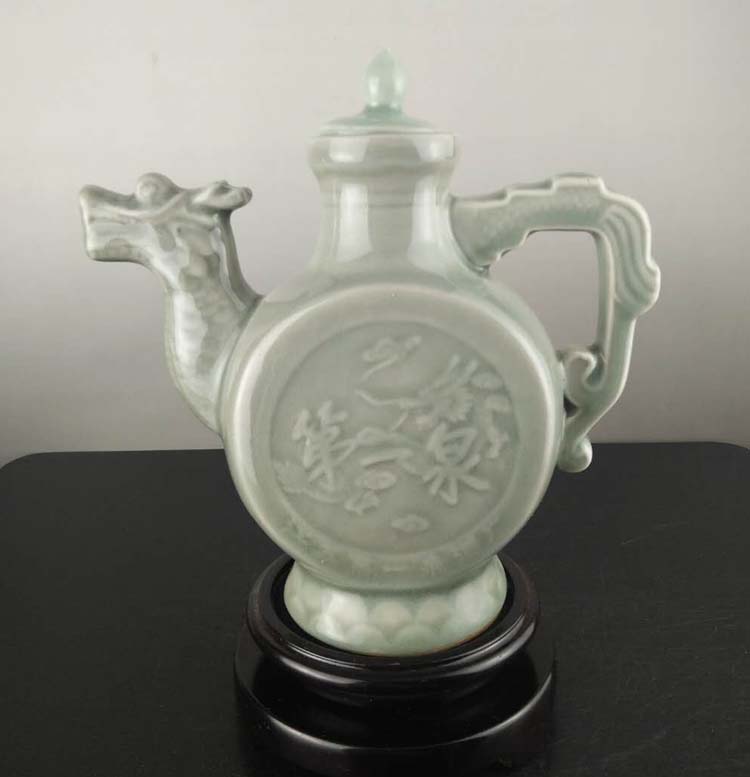 新品龙泉青瓷茶具大容量茶壶青瓷 龙壶 茶具 酒壶摆件 柴窑大茶壶|msdalam kategori pinggan mangkuk, set teh, teko - dari Buy2taobao.com untuk memberikan perkhidmatan ejen Taobao profesional membeli