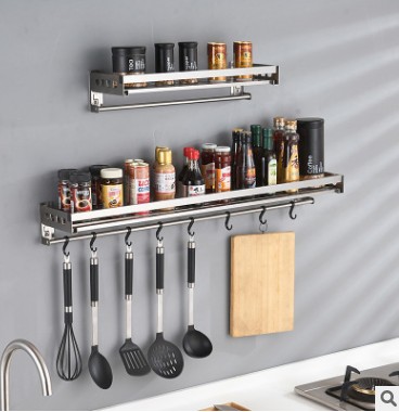 304 Stainless steel Free punch kitchen Shelf 30cm90cm1m Wall mounted Storage rack flavoring Suppliesin the Decoration main material , Kitchen , Kitchen accessories , Shelf category - from Buy2taobao.com to provide professional Taobao agent buy service