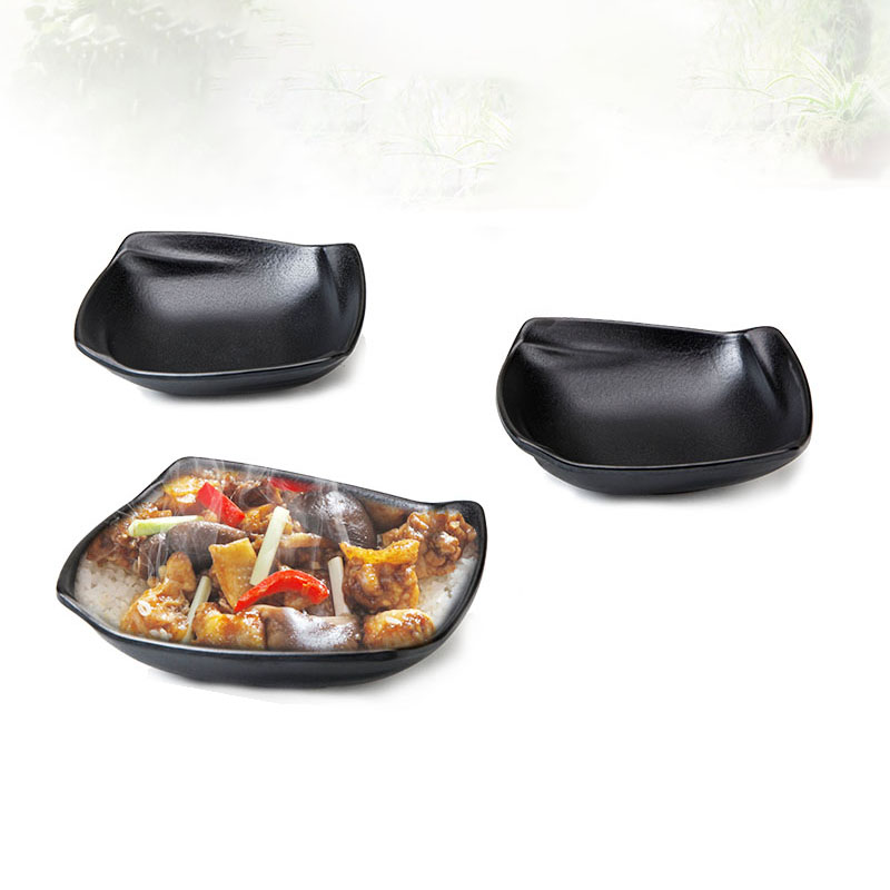 A5 Melamine Melamine tableware black Scrub Dessert Japanese Soup bowl Square Melamine Soup bowl Rice bowl Shaped Bowlin the Tableware , Tableware , Bowl category - from Buy2taobao.com to provide professional Taobao agent buy service