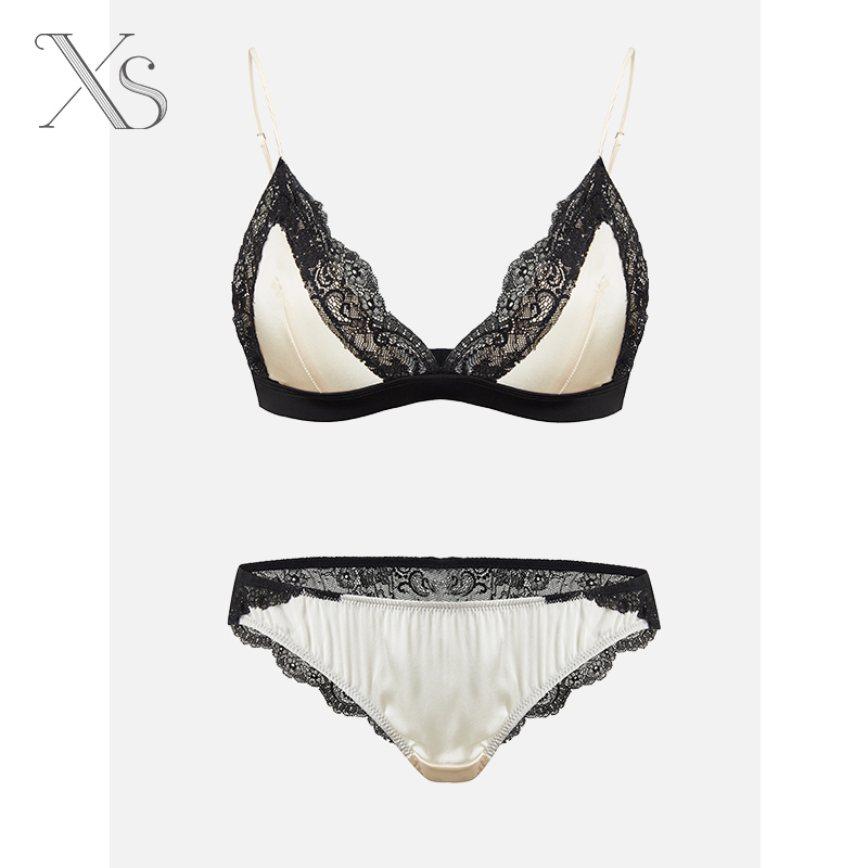 XS性感蕾丝内衣内裤套装桑蚕丝无钢圈小胸聚拢无束缚透气无痕文胸|ruв категории Нижнее белье, лифчик костюм - от Buy2taobao.com для оказания профессиональной услуги покупки агента Taobao