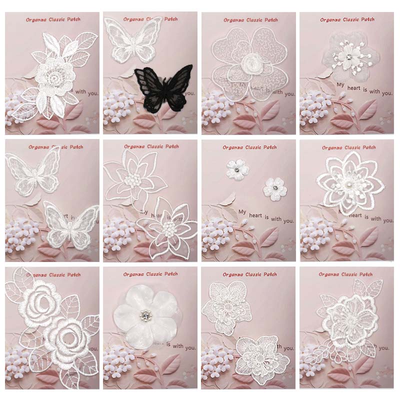 white Flower Cloth sticker Down Jackets trousers Embroidery children coat Repair subsidies decoratein the Home Fabric , Sew DIY Material,Tools and finished products , Sew DIY Fitting/Accessories/Accessories , Fabric sticker category - from Buy2taobao.com to provide professional Taobao agent buy service