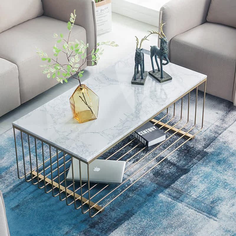 Northern Europe Small apartment Iron art originality Marble tea table a living room Economic type space rectangle simple and easy tea tablein the Residential furniture , Categories , Tea table category - from Buy2taobao.com to provide professional Taobao agent buy service