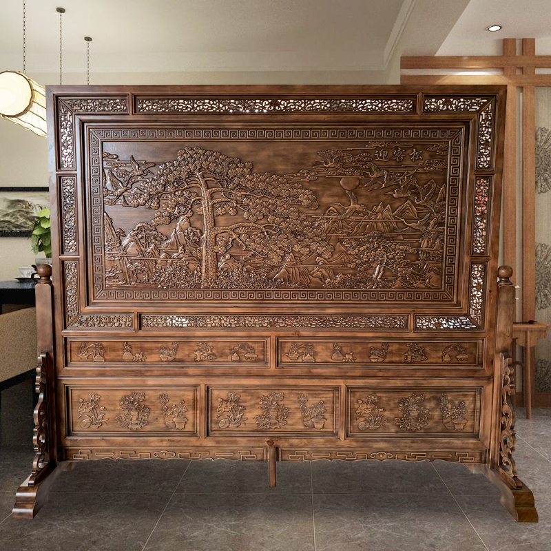 screen partition a living room Block screen solid wood company enterprise to work in an office The door screen Occlusion Entrance Fengshui Chinese style Two-sidedin the Residential furniture , Screen/Flower Window , Block screen category - from Buy2taobao.com to provide professional Taobao agent buy service