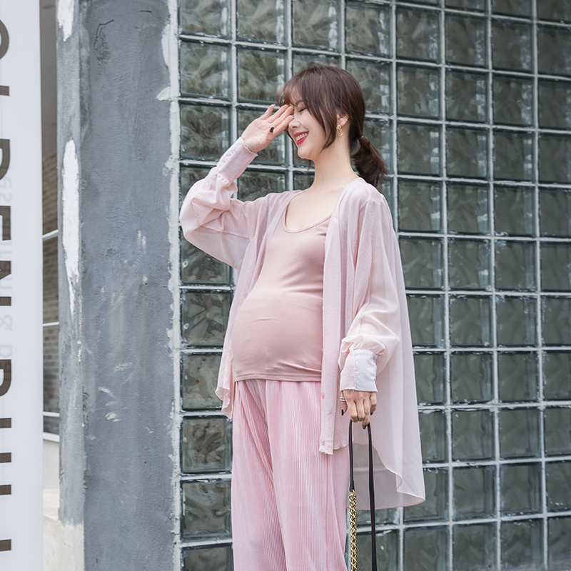 ZMA冰丝。拼接孕妇上衣外套夏装时尚 韩版宽松孕妇防晒开衫春夏|ruв категории Всё для беременных и кормящих, материнство, пальто/ветровка - от Buy2taobao.com для оказания профессиональной услуги покупки агента Taobao