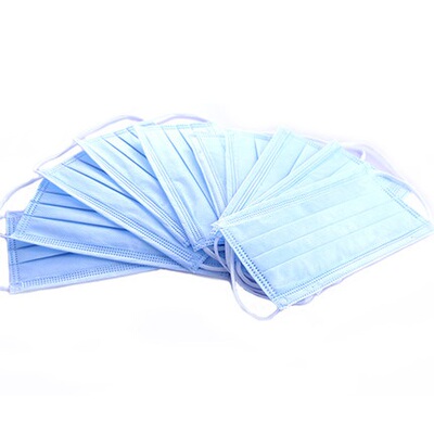 丽厦一次性口罩10只装春夏季透气薄款三层无纺布口罩