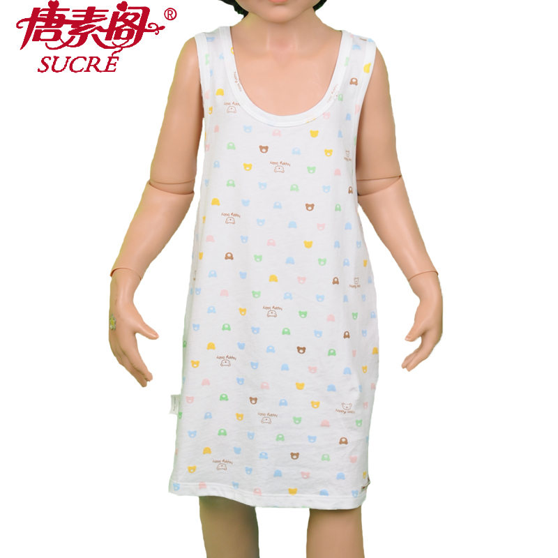 唐素阁儿童宝宝男童女童睡袍睡裙睡衣无袖背心低领纯棉针织夏季薄在类目 童装/婴儿装/亲子装, 儿童家居服, 家居袍/睡袍中 - 来自Buy2taobao.com提供专业的淘宝代购服务
