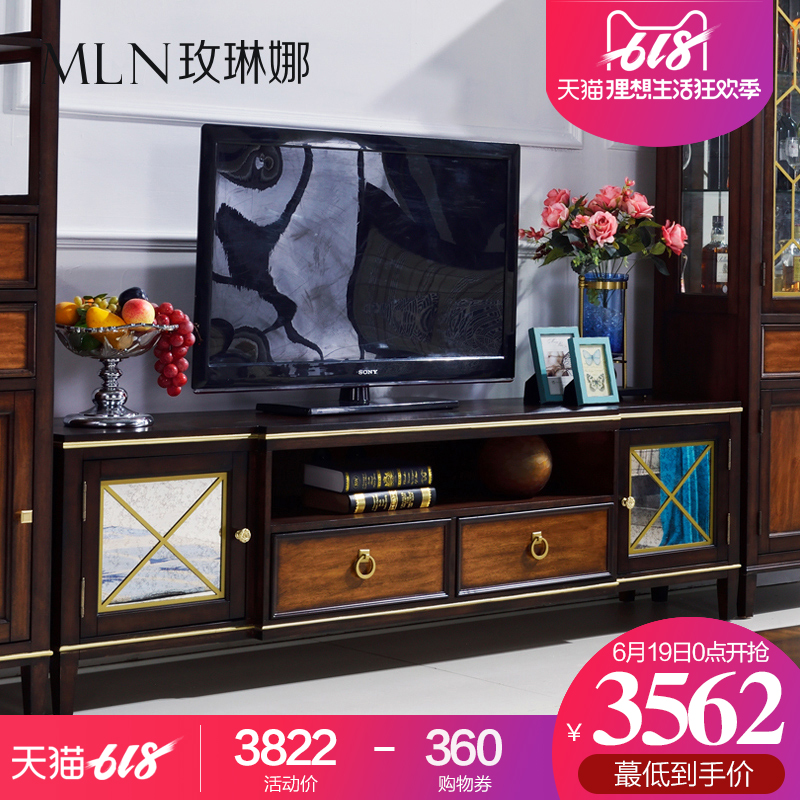 Lena Mei Furniture Nashville American style Light extravagance solid wood TV cabinet a living room TV Cabinet Cabinet TV cabinetin the Residential furniture , Cabinet , TV cabinet category - from Buy2taobao.com to provide professional Taobao agent buy service