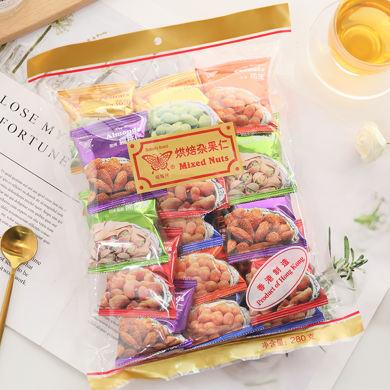Hong Kong Imported Butterfly brand baking Delicious Fruit Kernel nut snacks snack 280g 20 Small bagin the Snacks/Nuts/Specialty , Hickory/Nuts/Roasting , Other category - from Buy2taobao.com to provide professional Taobao agent buy service