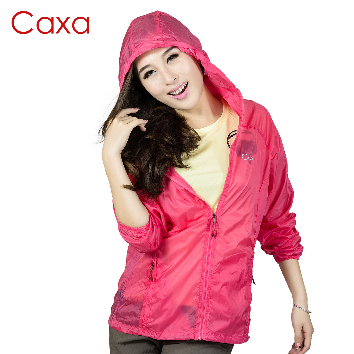 CAXA 女款户外防晒透气皮肤风衣骑行衣跑步服防水挡风独特防风帽|msdalam kategori luar/Mountaineer/Camping/Aksesori perjalanan, pakaian luar, kot sukan luar - dari Buy2taobao.com untuk memberikan perkhidmatan ejen Taobao profesional membeli