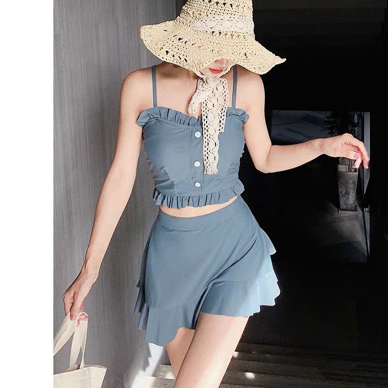 SOPHIE the republic of korea sexy Retro conservative ins Fission Three-piece Suite Flat angle The skirt fresh conservative Swimsuitin the Sports/Yoga/Fitness/Fans supplies , Swim , Split swimsuit category - from Buy2taobao.com to provide professional Taobao agent buy service