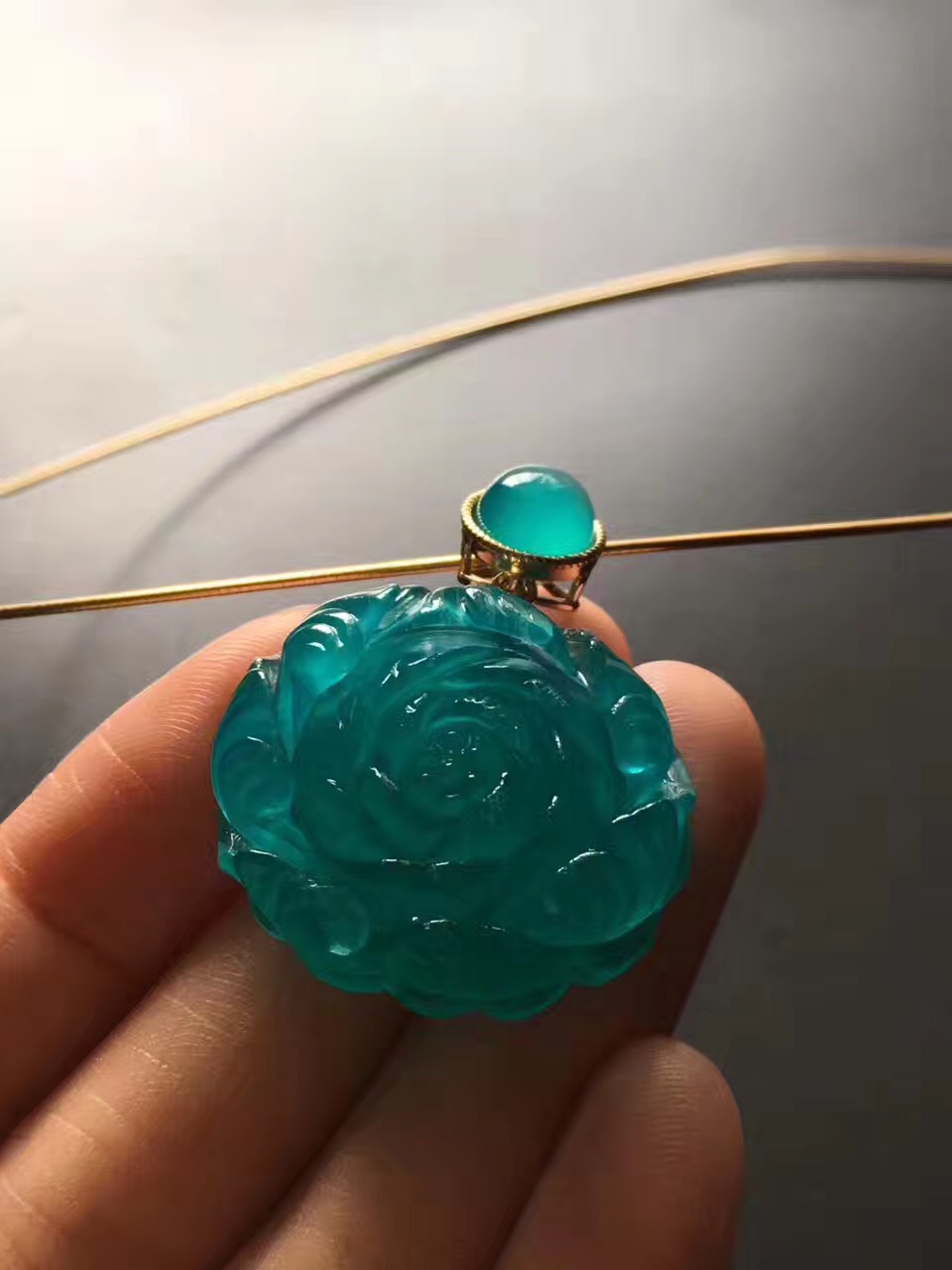 18k Inlaid natural Ice Tianhe Peony Pendant clavicle Rich jellyin the Accessories/Fashion Jewelry, Pendant/Pendant category - from Buy2taobao.com to provide professional Taobao agent buy service