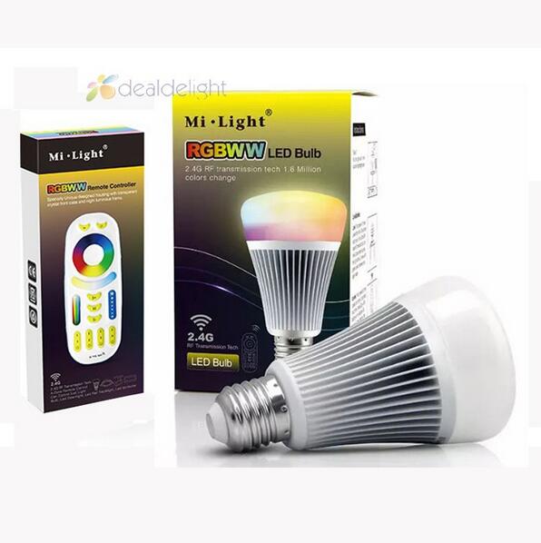 Milight新款2.4GRFAC85-265V8wRGBWW双色温灯泡RGB双色温遥控制器在类目 家装主材, 灯具灯饰, 灯具配件中 - 来自Buy2taobao.com提供专业的淘宝代购服务