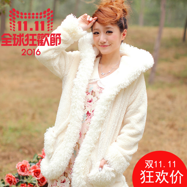 【媚婍】秋冬裝日系韓版甜美可愛氣質羊羔絨保暖毛絨外套在類目 女裝/女士精品, 棉衣/棉服中 - 來自Buy2taobao.com提供專業的淘寶代購服務