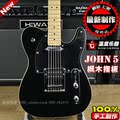手工琴 电吉他 黑色 镜面 穿体 枫木指板 telecaster JOHN5