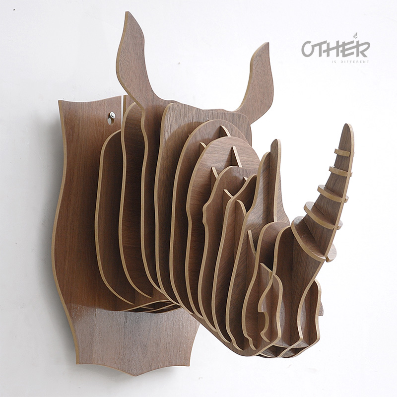 other柒它北欧犀牛挂饰墙饰壁饰原木北欧式创意家居墙壁 装饰品黑|ruв категории Домашний быт, роспись - от Buy2taobao.com для оказания профессиональной услуги покупки агента Taobao