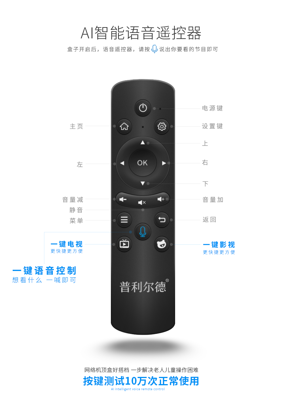 全新普利尔德智能语音遥控器机顶盒遥控器在类目 影音电器, 影音家电配件, 遥控器中 - 来自Buy2taobao.com提供专业的淘宝代购服务