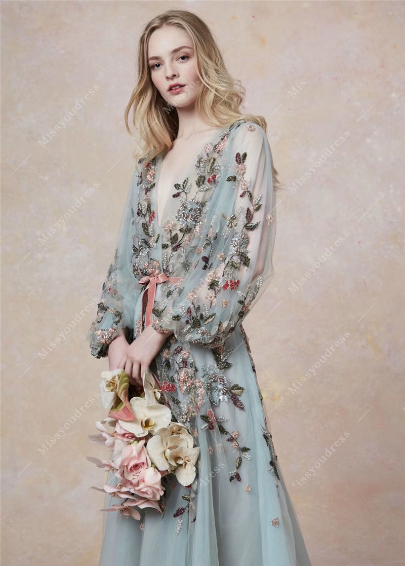 2019花仙子礼服长袖灯笼袖遮手臂精致钉珠新娘敬酒服生日红毯礼服|ruв категории Женская одежда, Cвадебные платья, платье/вечернее платье - от Buy2taobao.com для оказания профессиональной услуги покупки агента Taobao