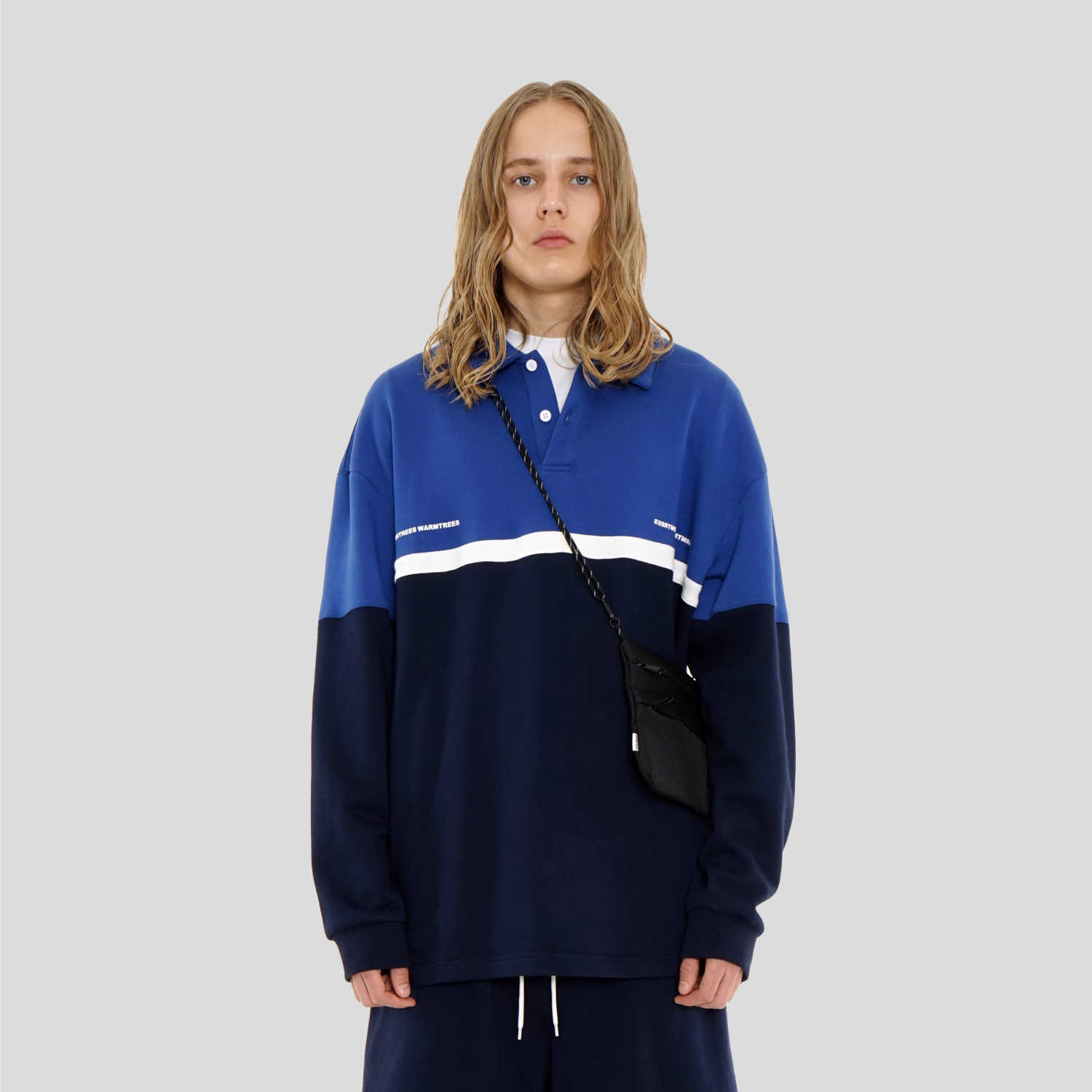 WARMTREES 2018AW Hit color stitching Polo Long sleeve men and women Chaopai Retro College wind Easy Sweaterin the Men's clothing, Polo Shirts category - from Buy2taobao.com to provide professional Taobao agent buy service