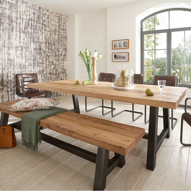 solid wood American style To fake something antique dining table and chair Iron art desk Coffee Tables leisure time Tables and chairs Do the old bar Table Long benchesin the Residential furniture , Tables , Dining table category - from Buy2taobao.com to provide professional Taobao agent buy service