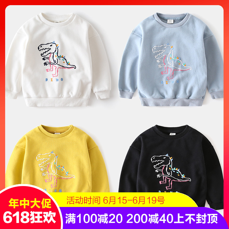 韩版男童女童卫衣纯棉圆领宝宝上衣2019春装新款童装儿童套头外套在类目 童装/婴儿装/亲子装, 卫衣/绒衫中 - 来自Buy2taobao.com提供专业的淘宝代购服务