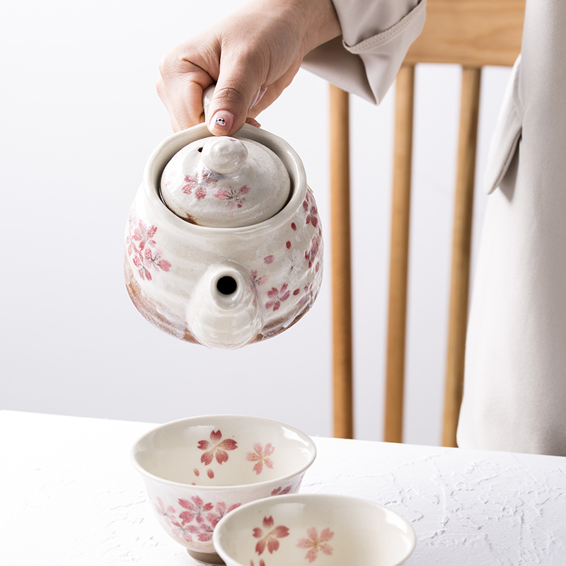 美浓烧茶具套装 日本制手工彩绘樱花日式复古釉下彩陶瓷茶壶茶杯在类目 餐饮具, 茶具, 整套茶具中 - 来自Buy2taobao.com提供专业的淘宝代购服务