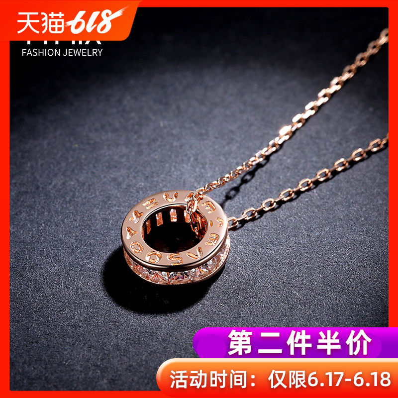Ttmix玫瑰金銀項鏈女鎖骨鏈日韓國簡約圓圈吊墜首飾品生日禮物在類目 飾品/流行首飾/時尚飾品新, 項鍊中 - 來自Buy2taobao.com提供專業的淘寶代購服務