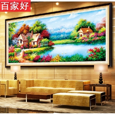 钻石画满钻画新款风景田园小屋仙境钻石绣餐厅