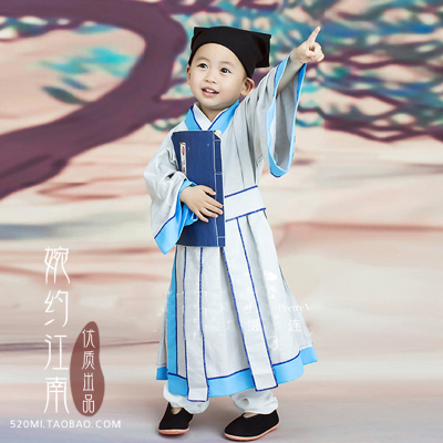 六一新款儿童古装书童男女同款小书生装演出服国学汉服表演服|msdalam kategori Kanak-kanak/Bayi/Keluarga dipasang, pakaian kanak-kanak - dari Buy2taobao.com untuk memberikan perkhidmatan ejen Taobao profesional membeli