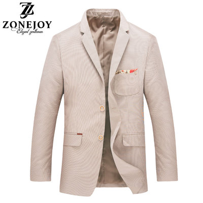 庄爵2018春秋款男士商务休闲西服 修身棉单西外套男式薄款西装