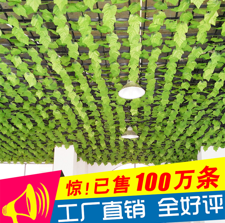 吊顶装饰藤条蔬菜水果店塑料树叶花格栅吊顶仿真葡萄藤条绿叶缠绕在类目 鲜花速递/花卉仿真/绿植园艺, 仿真花/绿植/蔬果成品(新), 仿真花中 - 来自Buy2taobao.com提供专业的淘宝代购服务