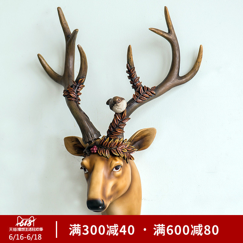 American country lovers Deer Wall hanging Home Furnishing a living room wall ornament Wall decoration Pendant Wall hangings originality Arts and Craftsin the Home accessories , Mural category - from Buy2taobao.com to provide professional Taobao agent buy service