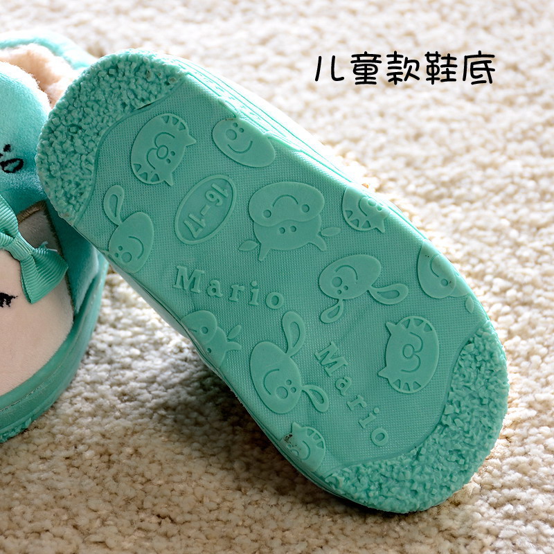 Family package with heavy-bottomed shoes, warm parent-child child home baby cotton-padded shoes for men and women cotton slippers indoor and outdoor