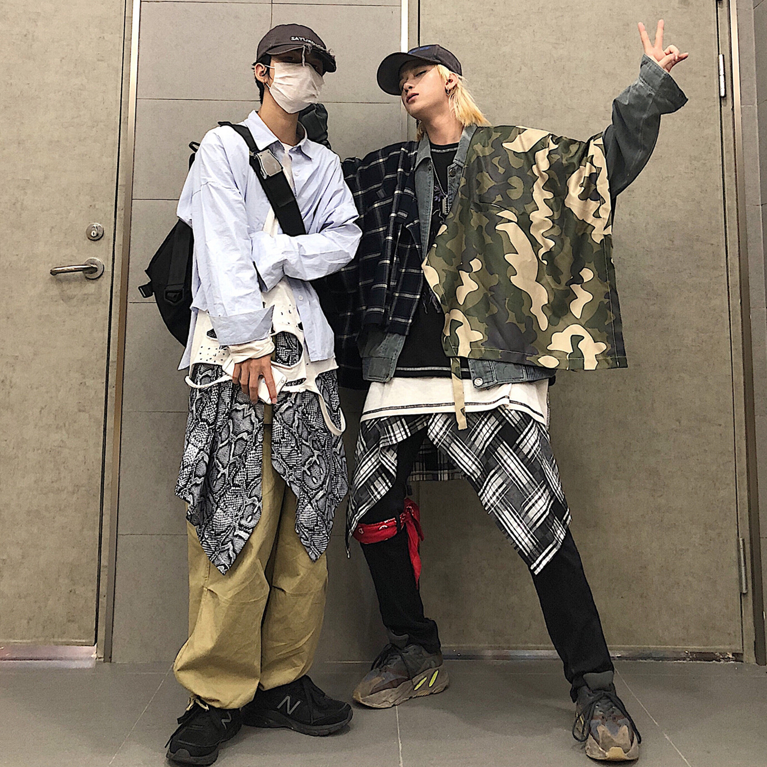 Korea studios.韩国复古高街下摆分层飘带假格子蛇纹系腰 男女款在类目 服饰配件/皮带/帽子/围巾, 腰带/皮带/腰链中 - 来自Buy2taobao.com提供专业的淘宝代购服务